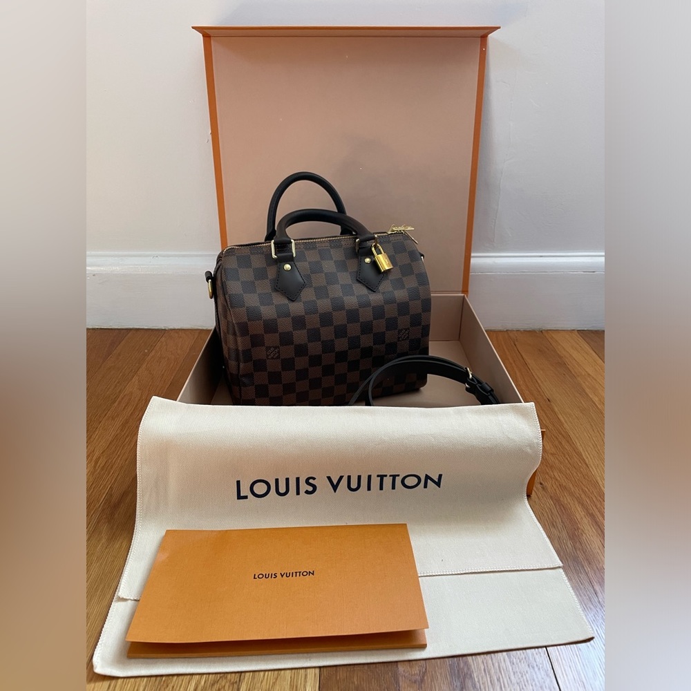 Louis Vuitton Damier Ebene Speedy Bandouliere 25